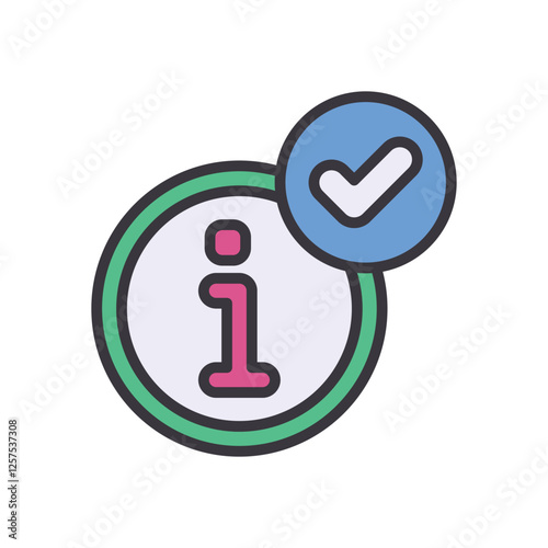 info filled color icon. vector icon for your website, mobile, presentation, and logo design.