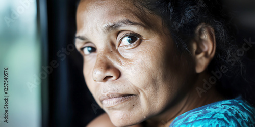 A mother participates in a community mental health program for emotional support and resilience.