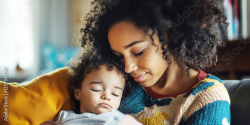 A single mother signs up for childcare benefits, exhausted but hopeful for support