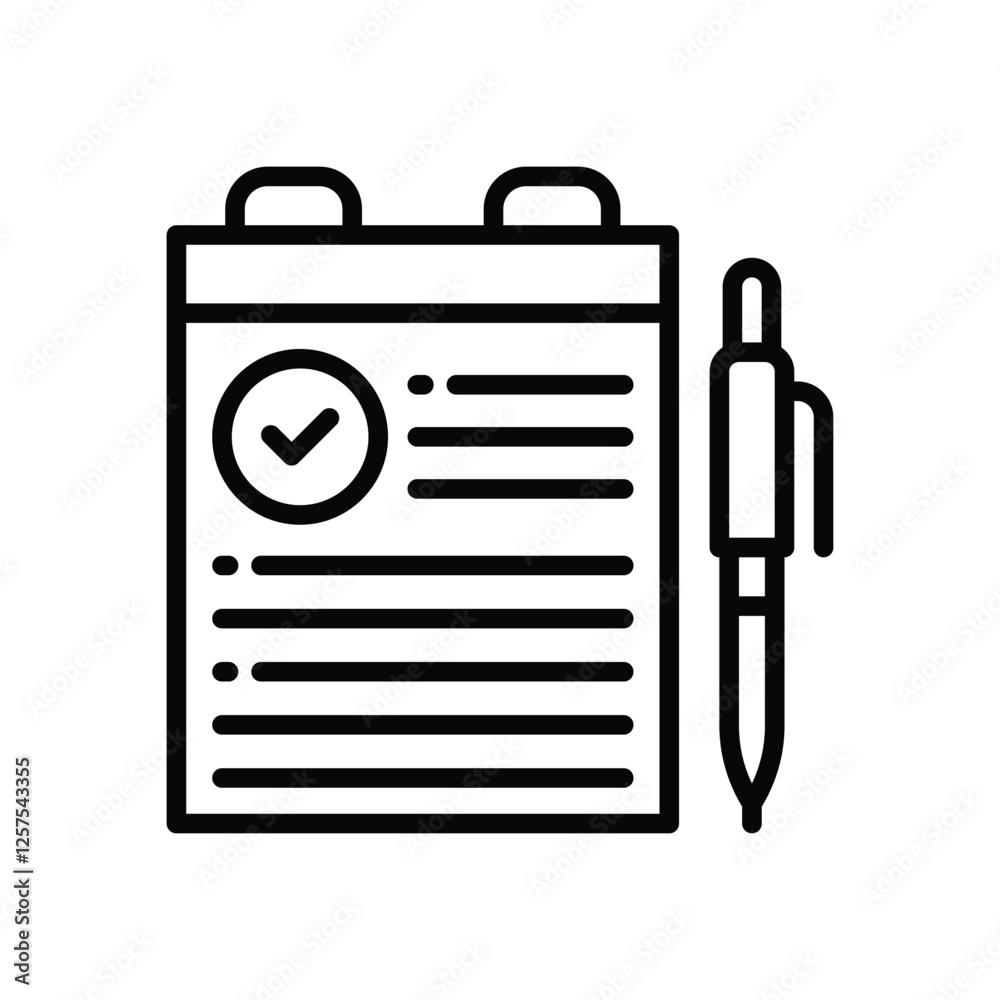 notebook line icon. vector icon for your website, mobile, presentation, and logo design. notebook line icon. vector icon for your website, mobile, presentation, and logo design.