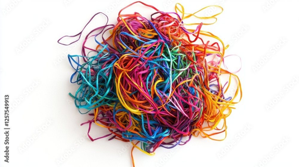 A stunning pile of vibrant threads displays a spectrum of colors, inviting creators to unravel their potential. This visual feast captures the essence of crafting and imagination A stunning pile of vibrant threads displays a spectrum of colors, inviting creators to unravel their potential. This visual feast captures the essence of crafting and imagination