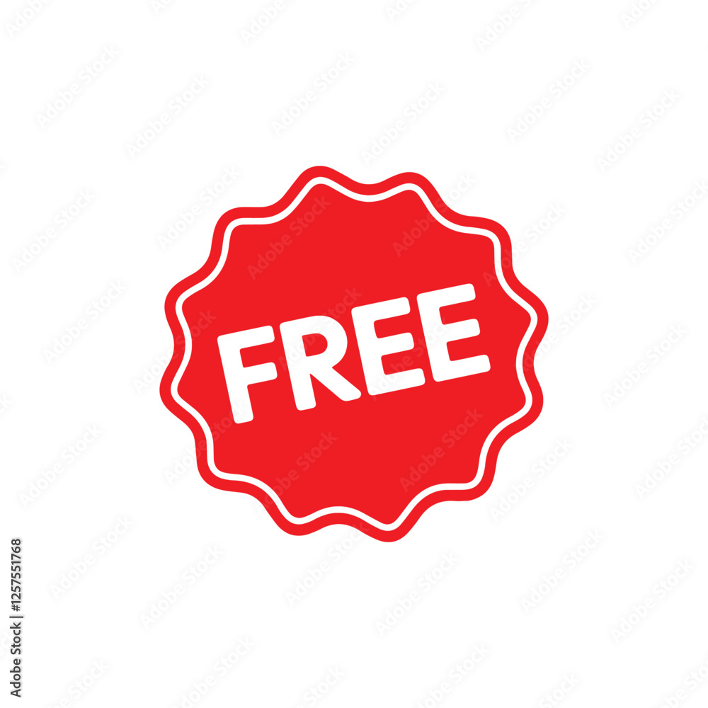 Free Red Label Vector Badge Design for Marketing and Promotions Free Red Label Vector Badge Design for Marketing and Promotions