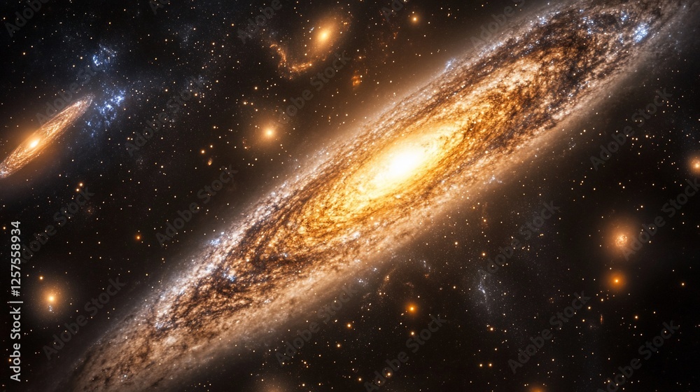 Cosmic Tapestry: A Celestial Dance of Galaxies Cosmic Tapestry: A Celestial Dance of Galaxies