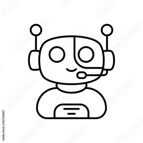 AI assistant vector icon