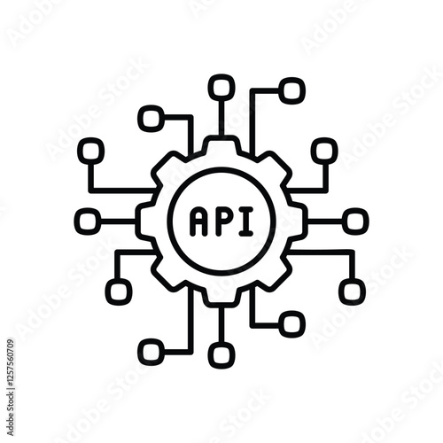 API connection vector icon