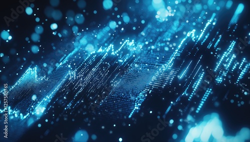 Abstract digital stock market graph
