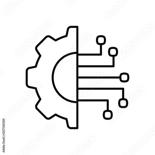 Deep learning vector icon