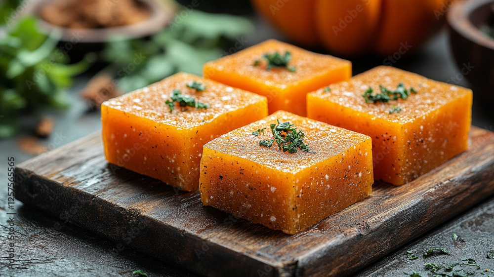 Sliced and diced pumpkin. Sliced and diced pumpkin.