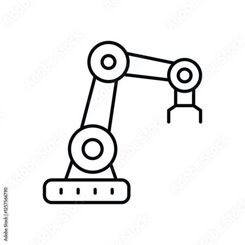 Robotics arm vector icon