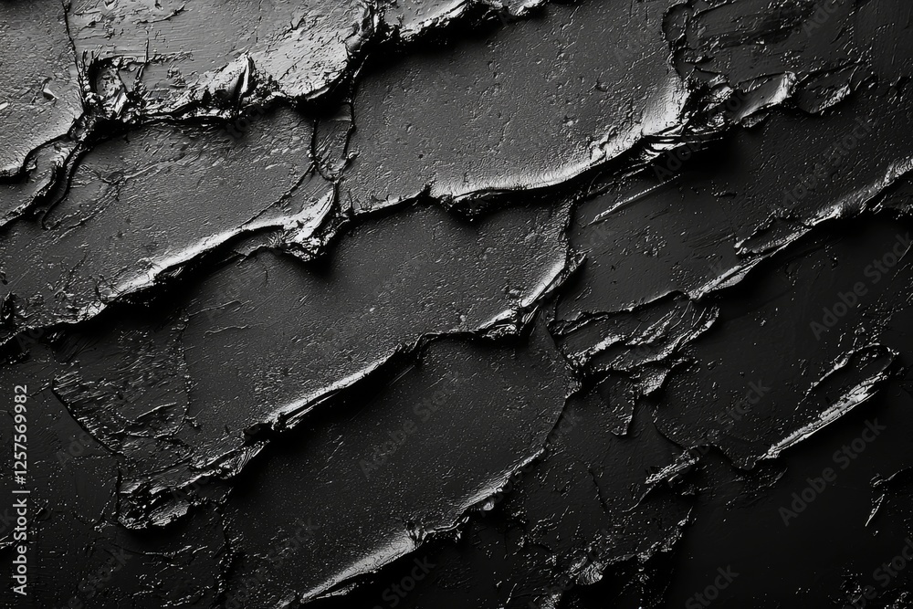 Close-up image showcasing a black and white plastic texture with irregular horizontal lines as the background Close-up image showcasing a black and white plastic texture with irregular horizontal lines as the background