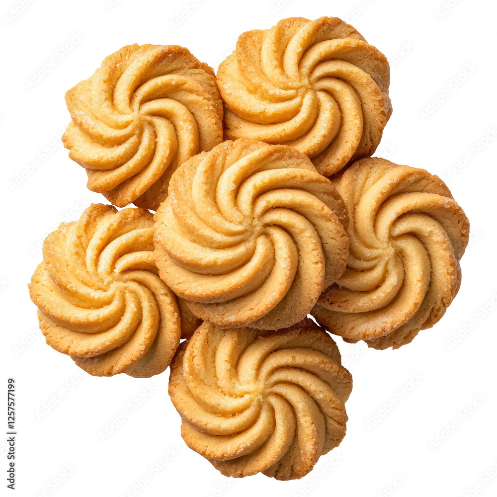 A close up of a stack of cookies with a spiral design A close up of a stack of cookies with a spiral design