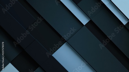 Blue background with minimalist geometric shapes. Banner template with white space in the center for text. Perfect for abstract minimalist wallpaper and modern graphic design projects.