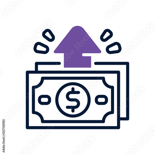 salary dual tone icon. vector icon for your website, mobile, presentation, and logo design.