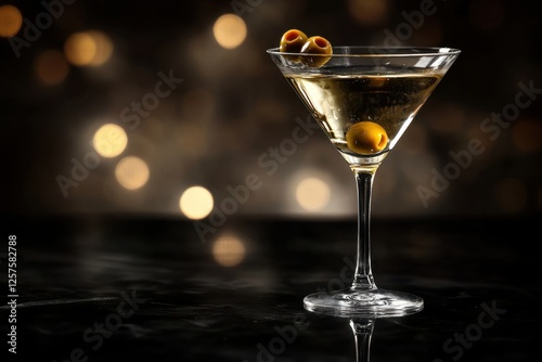 Wallpaper Mural Elegant cocktail experience classic martini glass with olives bar setting drink photography nighttime atmosphere close-up view celebrating cocktails and mixology Torontodigital.ca