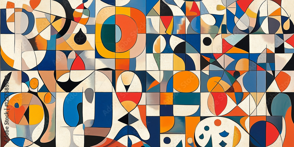 Colorful Abstract Geometric Mosaic Pattern Colorful Abstract Geometric Mosaic Pattern