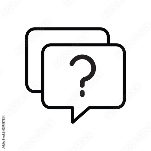 FAQ icon line vector design in trendy style