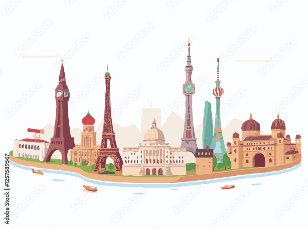 Fototapeta premium Artistic Transformations of World Landmarks