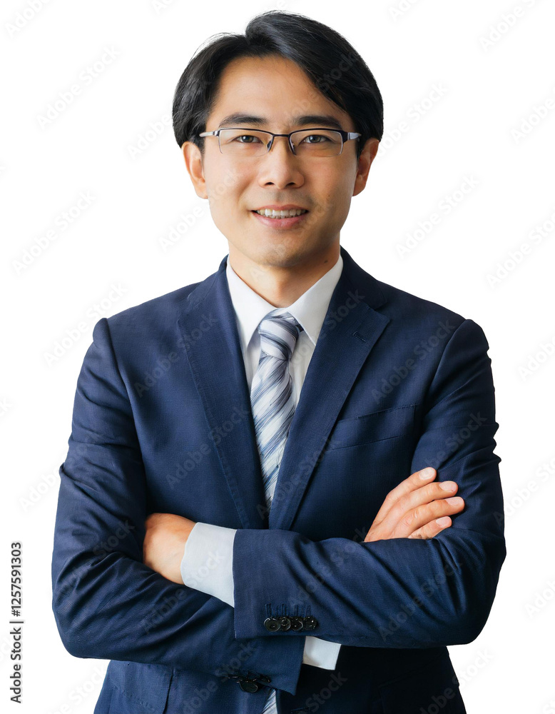 Portrait of only one Man. White Background. Portrait of only one Man. White Background.