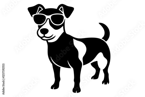 Cool Dog with Sunglasses Vector Illustration – SVG, PNG, EPS, AI, PSD Files for Print & Merch