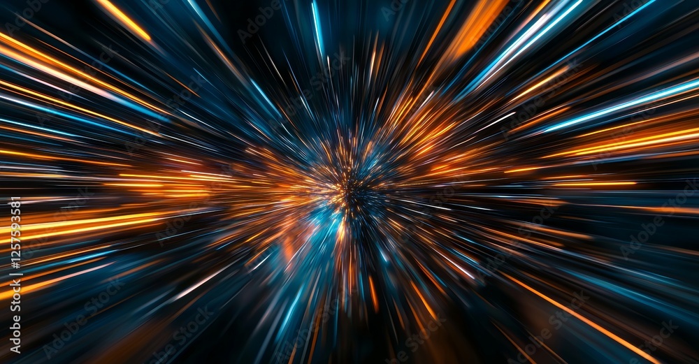 Flying into a digital technological tunnel. Futuristic technology abstract background featuring lines for networks, big data, data centers, servers, internet, and speed. 3D render Flying into a digital technological tunnel. Futuristic technology abstract background featuring lines for networks, big data, data centers, servers, internet, and speed. 3D render