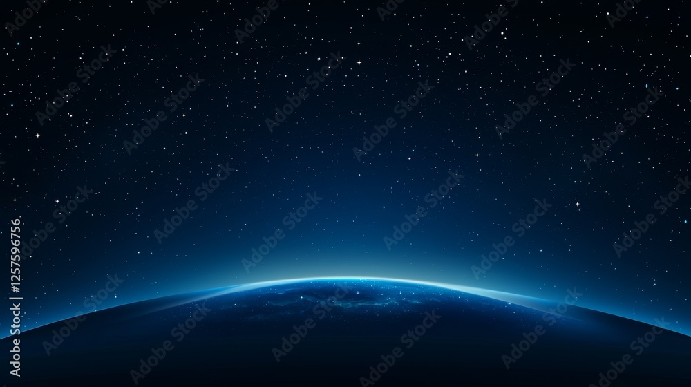 Fototapeta premium A view of the earth from space at night