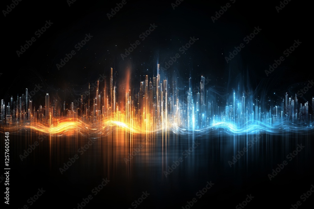 Abstract photograph showcasing light bending through a prism, generating a brilliant spectrum of colors against a dark backdrop, perfect for graphic design Abstract photograph showcasing light bending through a prism, generating a brilliant spectrum of colors against a dark backdrop, perfect for graphic design