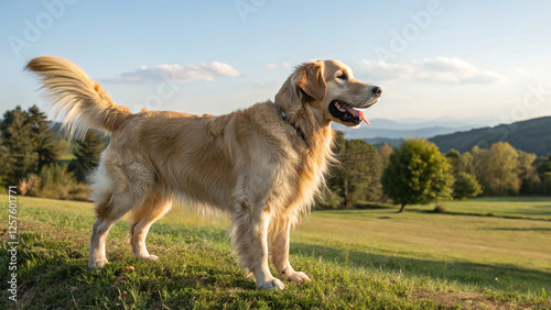 Quadro su tela golden retriever dog