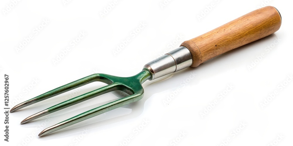 Gardening Hand Fork Tool on White Background Gardening Hand Fork Tool on White Background