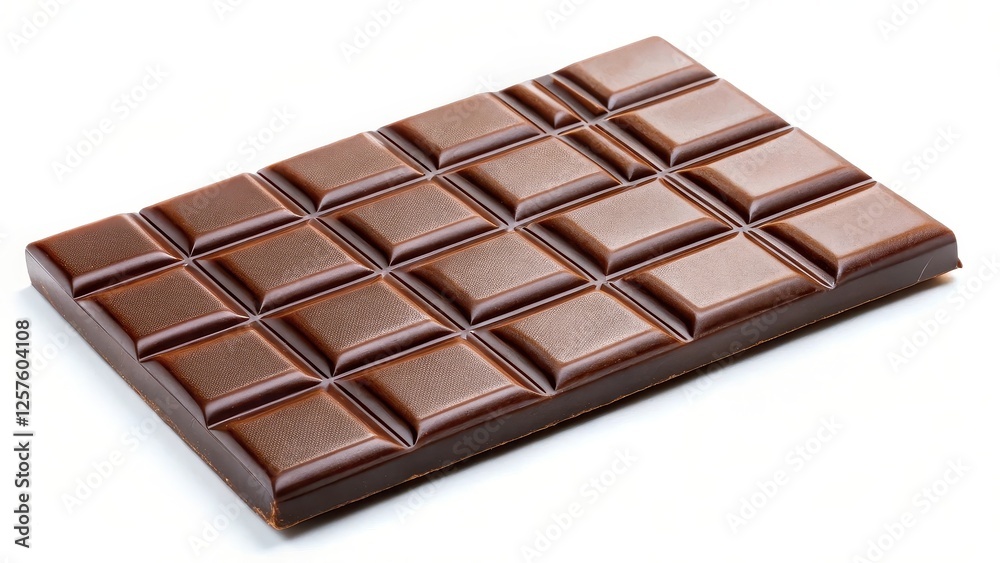 Fototapeta premium Milk Chocolate Bar on White Background