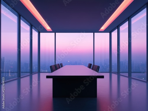 Modern Conference Room with City View