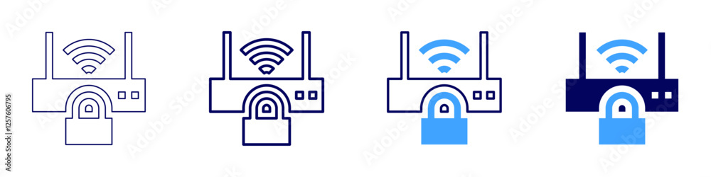 Connecting wifi icon in 4 different styles. Thin Line, Line, Bold Line, Duotone. Duotone style. Editable stroke Connecting wifi icon in 4 different styles. Thin Line, Line, Bold Line, Duotone. Duotone style. Editable stroke