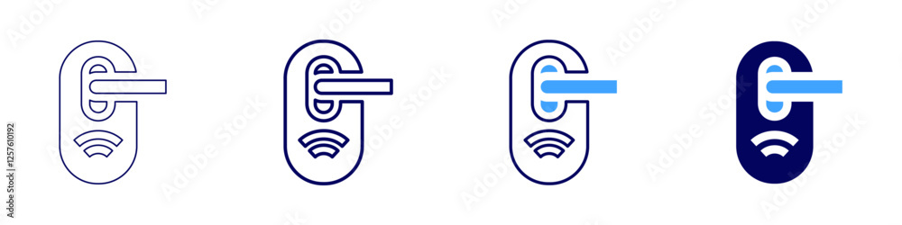 Smart home smart locks icon in 4 different styles. Thin Line, Line, Bold Line, Duotone. Duotone style. Editable stroke Smart home smart locks icon in 4 different styles. Thin Line, Line, Bold Line, Duotone. Duotone style. Editable stroke