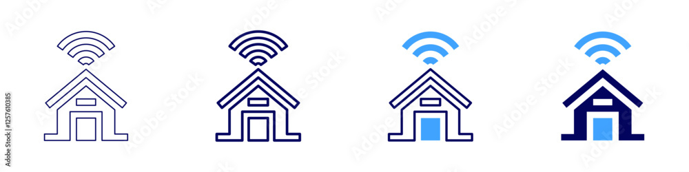 Smart home upgrades icon in 4 different styles. Thin Line, Line, Bold Line, Duotone. Duotone style. Editable stroke Smart home upgrades icon in 4 different styles. Thin Line, Line, Bold Line, Duotone. Duotone style. Editable stroke