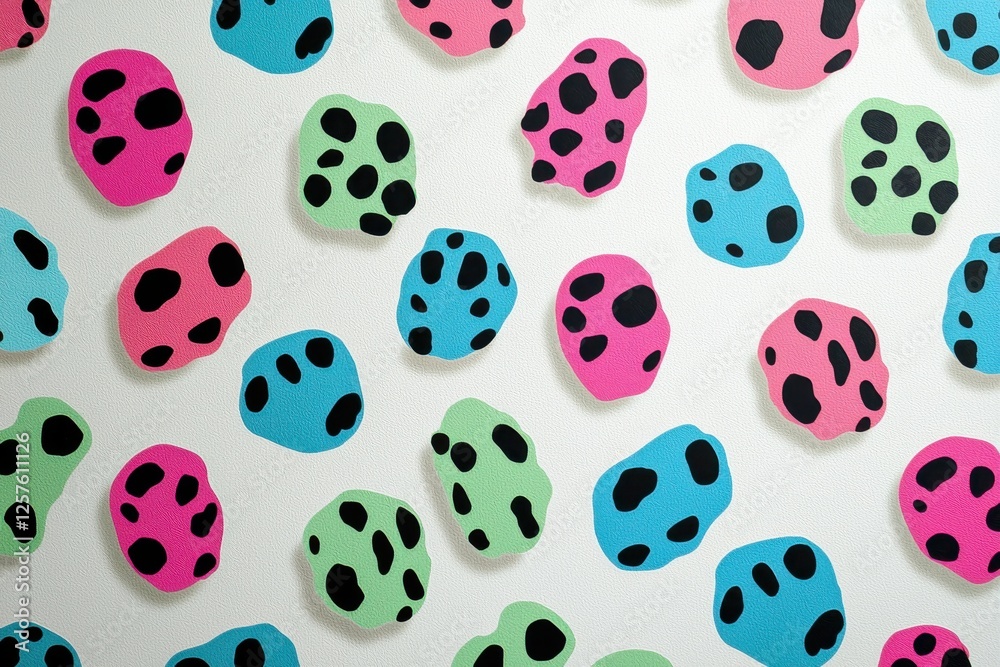 Colorful abstract blob pattern on textured background Colorful abstract blob pattern on textured background