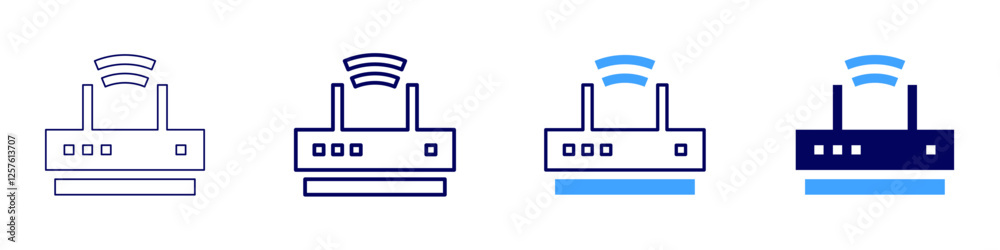 Smart Wifi icon in 4 different styles. Thin Line, Line, Bold Line, Duotone. Duotone style. Editable stroke Smart Wifi icon in 4 different styles. Thin Line, Line, Bold Line, Duotone. Duotone style. Editable stroke