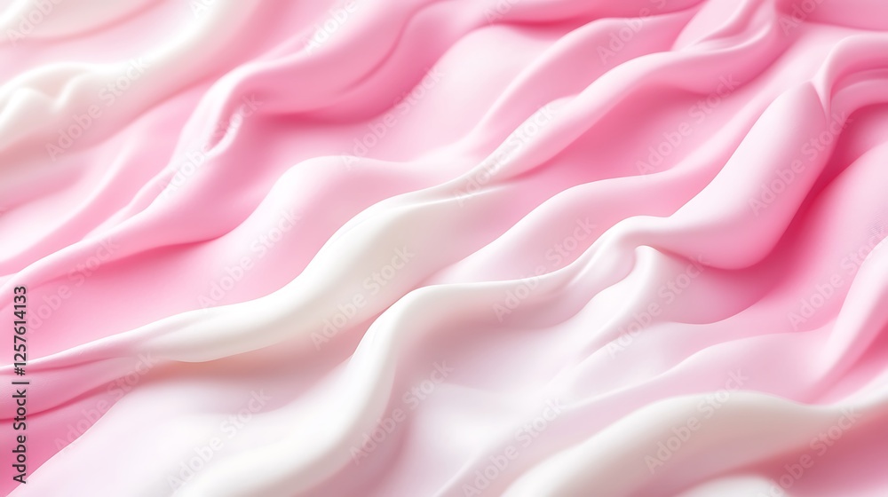 Pink and white fabric drapes softly flowing Pink and white fabric drapes softly flowing