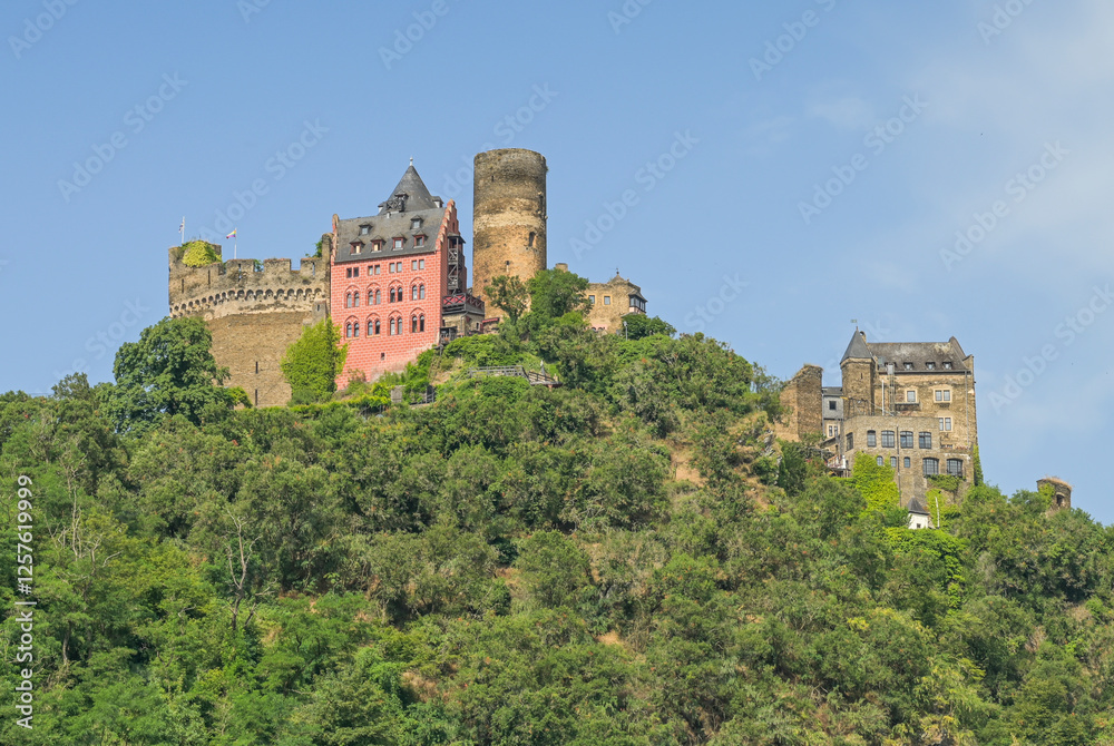 Fototapeta premium Burg Schönburg, Oberwesel, Rheinland-Pfalz, Deutschland