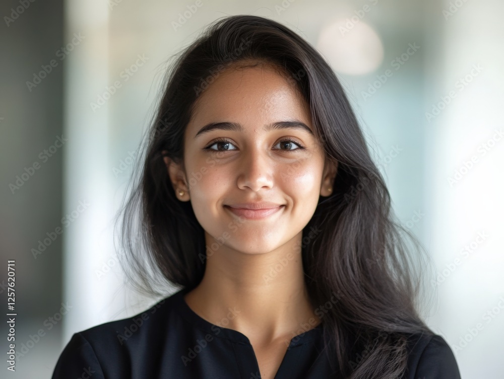 young woman with friendly expression portrait young woman with friendly expression portrait