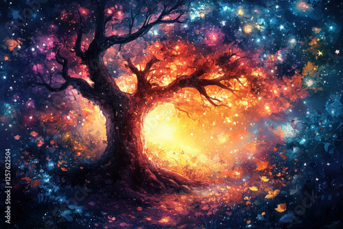 A Mystical Scene Of A Starg...