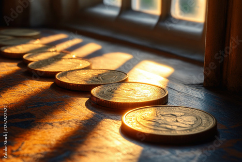A Pound Coin Spinning On A ...