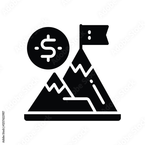 mountain solid icon. vector icon for your website, mobile, presentation, and logo design.