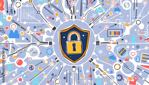 Cute Cybersecurity Sketchnote – Adorable Digital Network