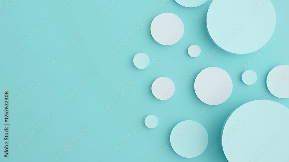 Abstract Background With Pastel Blue Circles Abstract Background With Pastel Blue Circles
