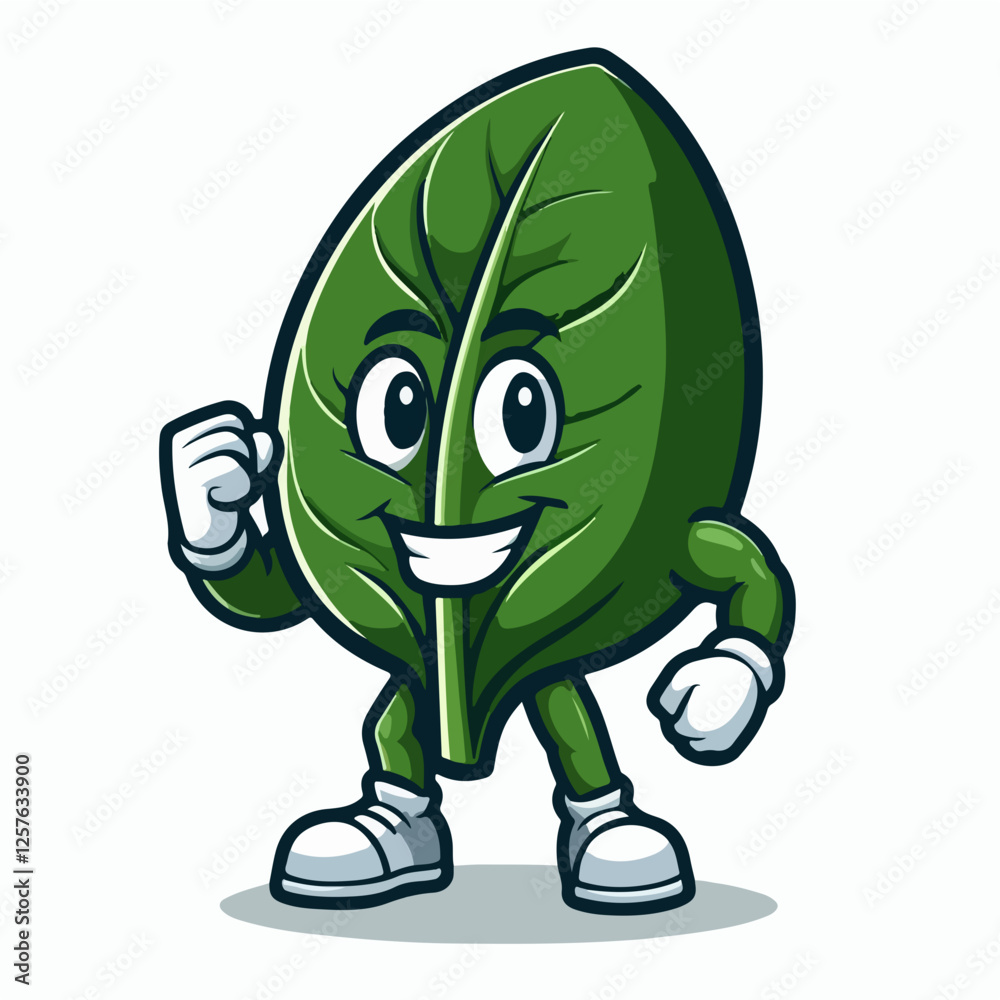 Leafy Character: A cheerful green leaf with a wide smile and expressive eyes, is ready for action, with its fists clenched. Its cartoonish charm is enhanced by a playful, energetic pose. Leafy Character: A cheerful green leaf with a wide smile and expressive eyes, is ready for action, with its fists clenched. Its cartoonish charm is enhanced by a playful, energetic pose.