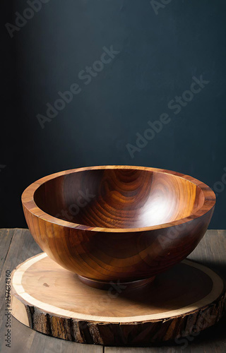 wooden bowl on wooden table