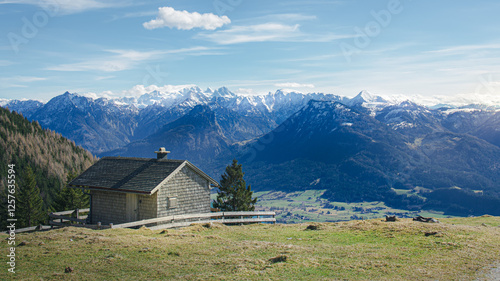 mountain hut in the alps