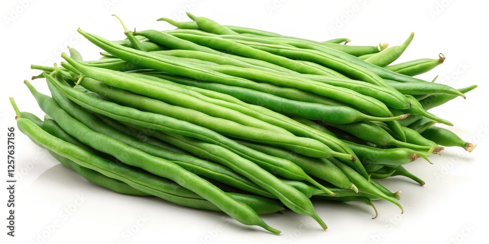 Green Beans on White Background Green Beans on White Background