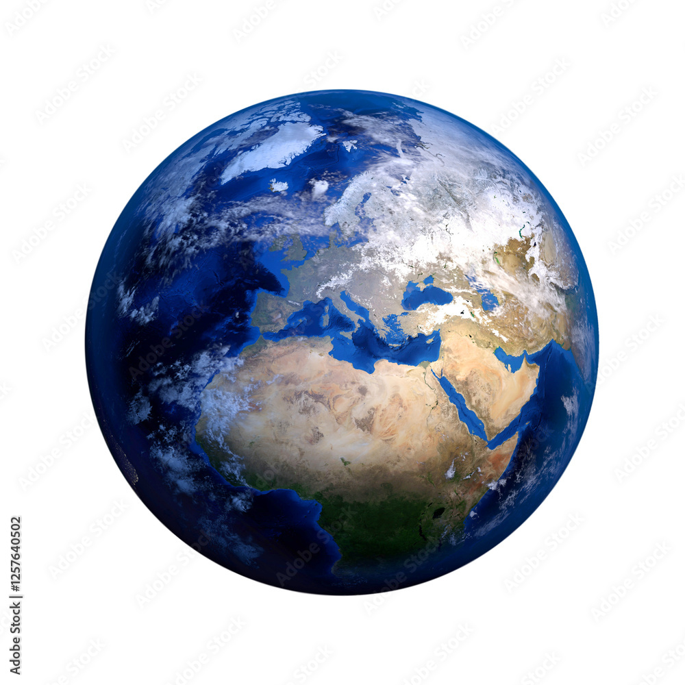 Obraz premium Round earth with transparent background