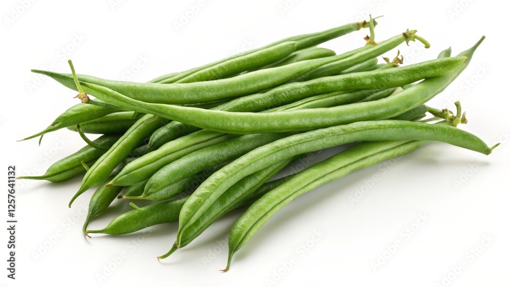 Green Beans on White Background Green Beans on White Background
