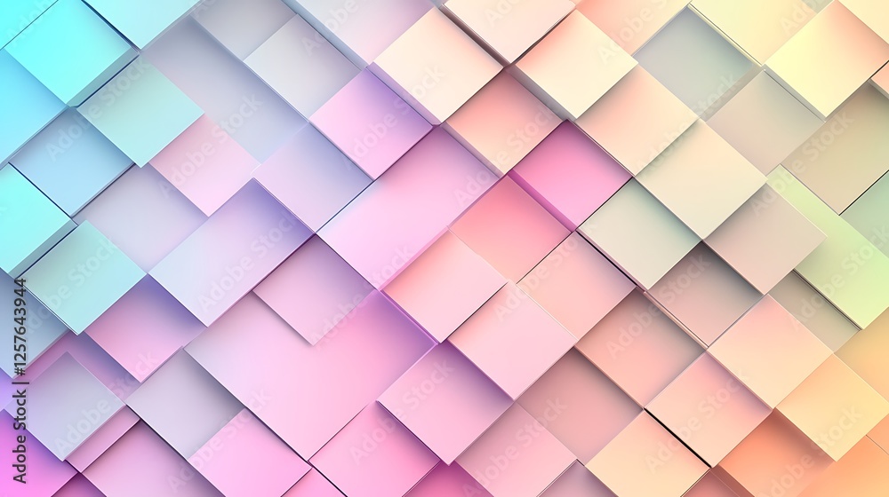 Pastel Cubes Abstract Geometric Background Design Pastel Cubes Abstract Geometric Background Design